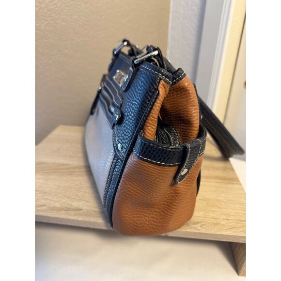 Two-Tone Color Block Satchel - Modern Classic - Picture 2 of 8